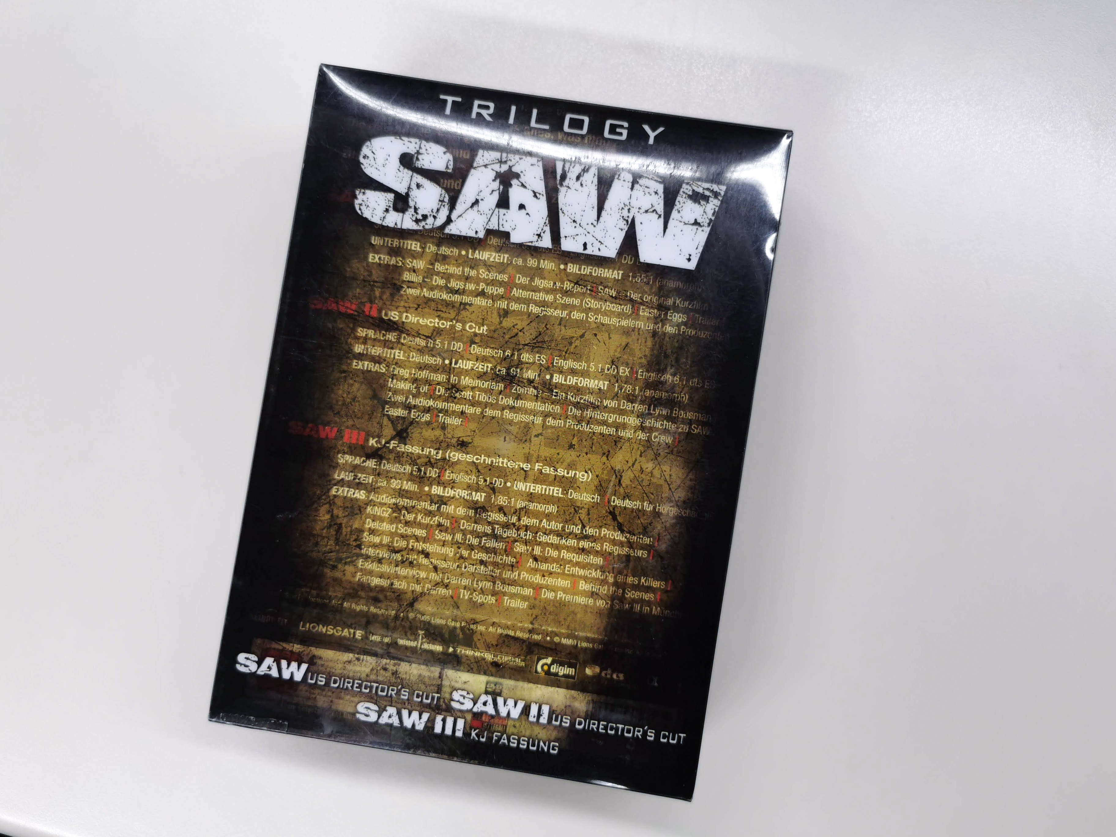  SAW Trilogy 1 - 3 in Jigsaw Masken Box