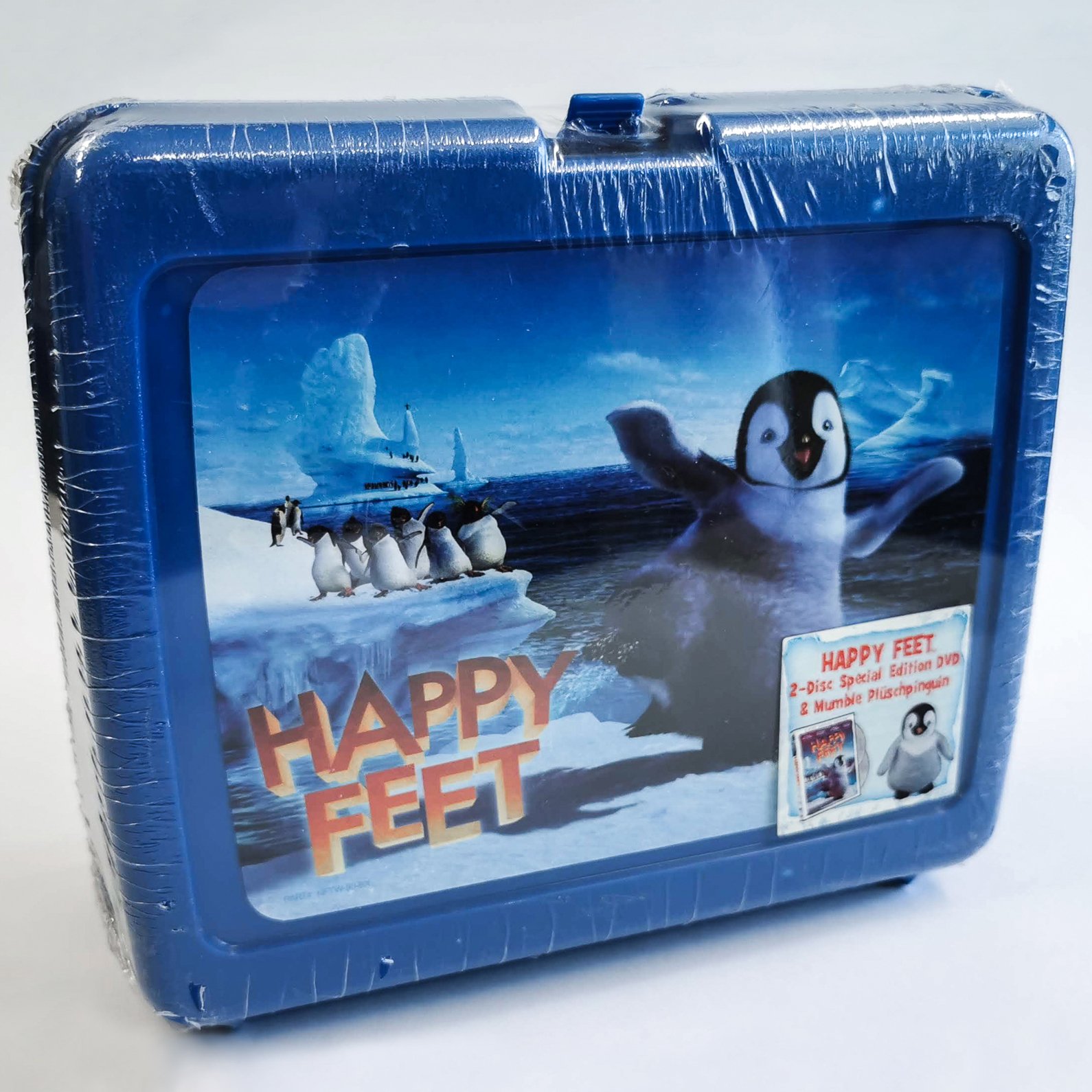 Happy Feet Frühstücksbox, 2 DVDs + Plüschpinguin